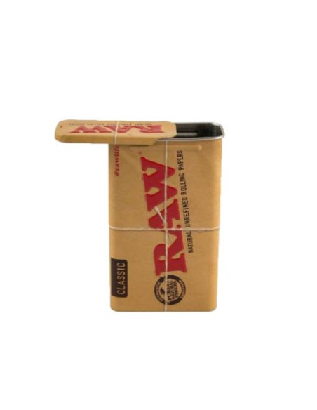 CAJETILLA CIGARRERA METALICA RAW TAPA DESLIZANTE 1 UDS