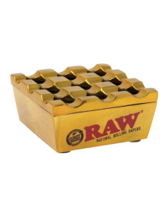 CENICERO RAW METALICO DORADO ANTI VIENTO REGAL ASHTRAY 1 UDS