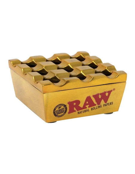 CENICERO RAW METALICO DORADO ANTI VIENTO REGAL ASHTRAY 1 UDS