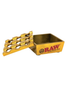 CENICERO RAW METALICO DORADO ANTI VIENTO REGAL ASHTRAY 1 UDS 2