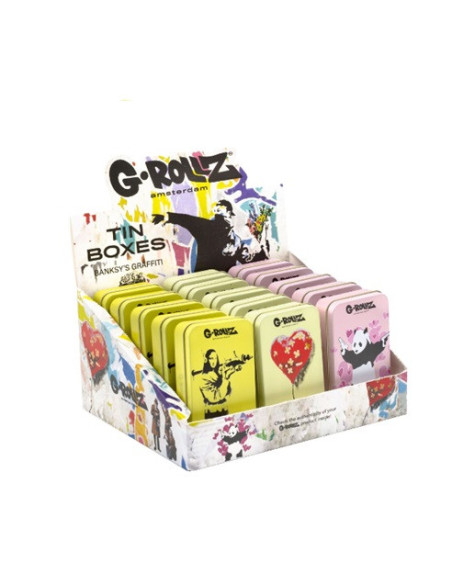 DISPLAY CAJITAS METALICAS MEDIANAS G-ROLLZ BANKSY 15 UDS BG3351-DIS1
