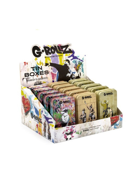 DISPLAY CAJITAS METALICAS MEDIANAS G-ROLLZ BANKSY 15 UDS BG3351-DIS3