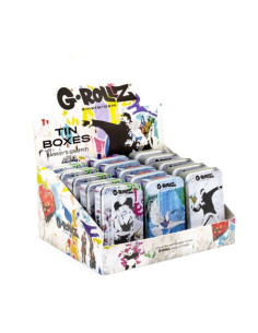 DISPLAY CAJITAS METALICAS MEDIANAS G-ROLLZ BANKSY 15 UDS...