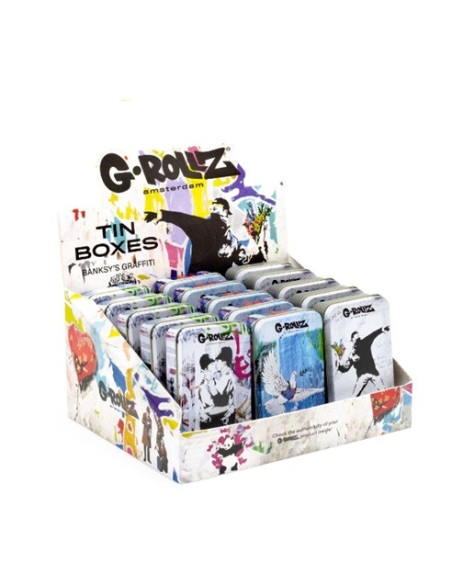 DISPLAY CAJITAS METALICAS MEDIANAS G-ROLLZ BANKSY 15 UDS BG3351-DIS4