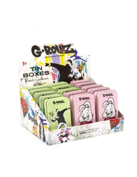 DISPLAY CAJITAS METALICAS MEDIANAS G-ROLLZ BANKSY 15 UDS BG3351-DIS5