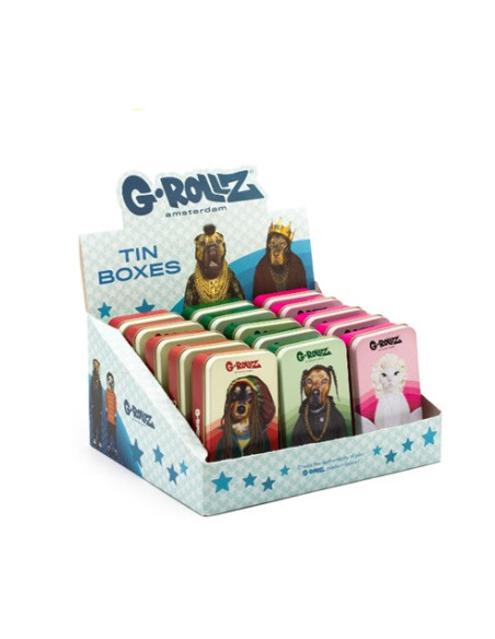 DISPLAY CAJITAS METALICAS MEDIANAS G-ROLLZ PETS 15 UDS PR3351-DIS1