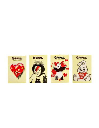 PAPELILLOS G-ROLLZ 1 1/4 + TIPS + TRAY BANKSY...