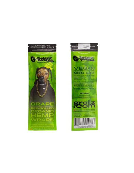 G-ROLLZ PRE-ROLLED HEMP WRAPS X 2 GRAPE 12 UDS PR1521D