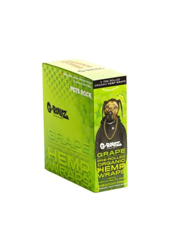 G-ROLLZ PRE-ROLLED HEMP WRAPS X 2 GRAPE 12 UDS...
