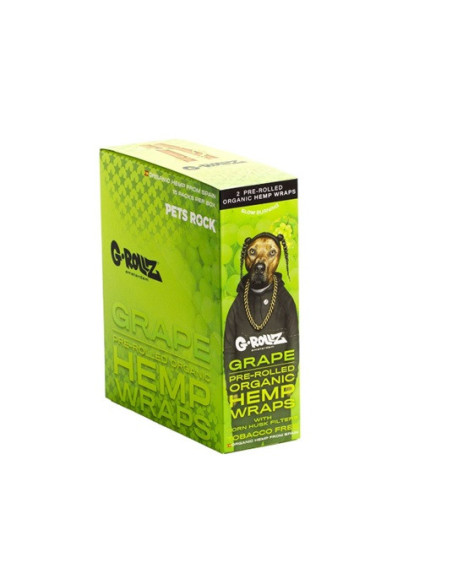 G-ROLLZ PRE-ROLLED HEMP WRAPS X 2 GRAPE 12 UDS PR1521D