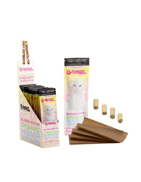 G-ROLLZ HEMP WRAPS X 4 BUBBLEGUM 15 UDS PR1515B