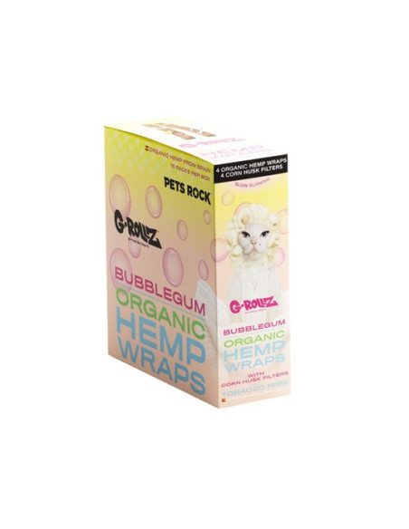 G-ROLLZ HEMP WRAPS X 4 BUBBLEGUM 15 UDS PR1515B