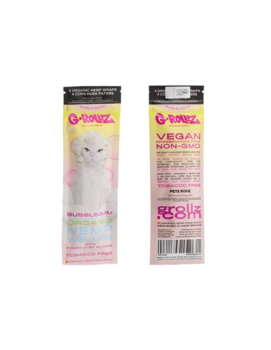 G-ROLLZ HEMP WRAPS X 4 BUBBLEGUM 15 UDS PR1515B