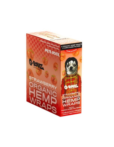G-ROLLZ HEMP WRAPS X 4 STRAWBERRY 15 UDS PR1515A