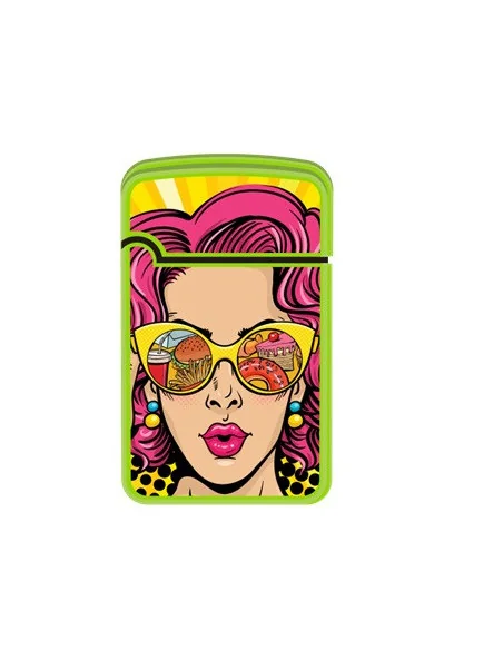 ENCENDEDOR ZENGAZ ZL12 JET FLAME DISENO FACES 12 UDS