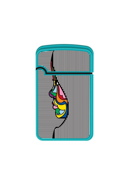 ENCENDEDOR ZENGAZ ZL12 JET FLAME DISENO FACES 12 UDS