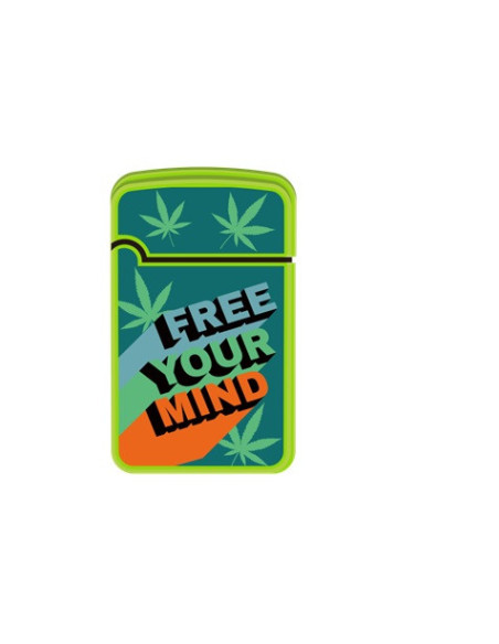 ENCENDEDOR ZENGAZ ZL12 JET FLAME DISENO WEED 12 UDS