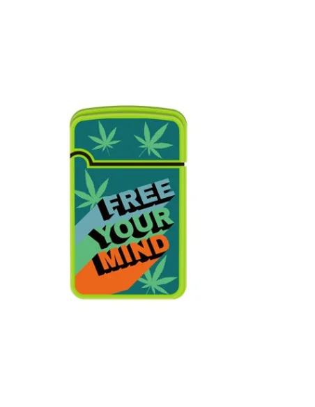 ENCENDEDOR ZENGAZ ZL12 JET FLAME DISENO WEED 12 UDS
