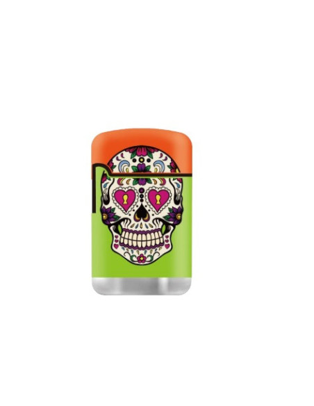 ENCENDEDOR ZENGAZ ZL03 JET FLAME DISENO MEXICAN SKULLS 12 UDS