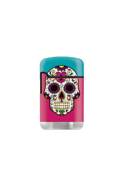 ENCENDEDOR ZENGAZ ZL03 JET FLAME DISENO MEXICAN SKULLS 12 UDS