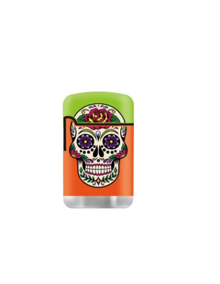 ENCENDEDOR ZENGAZ ZL03 JET FLAME DISENO MEXICAN SKULLS 12 UDS