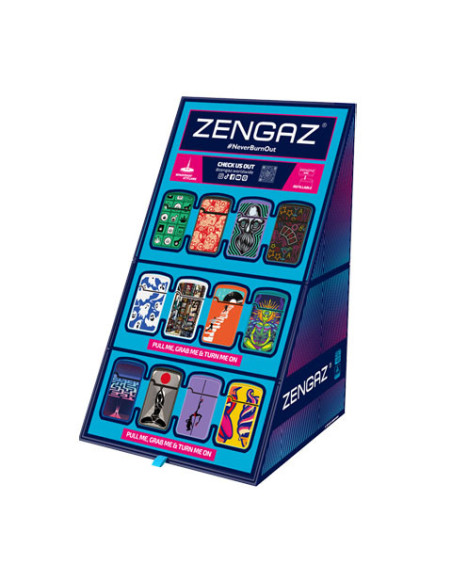ENCENDEDOR ZENGAZ ZL12 DISPLAY SURTIDO 48 UDS