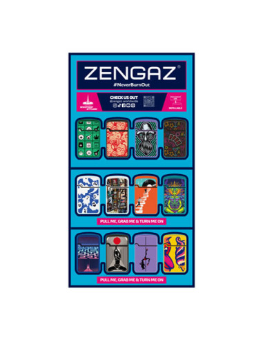 ENCENDEDOR ZENGAZ ZL12 DISPLAY SURTIDO 48 UDS