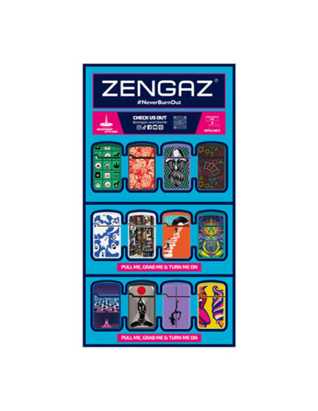 ENCENDEDOR ZENGAZ ZL12 DISPLAY SURTIDO 48 UDS