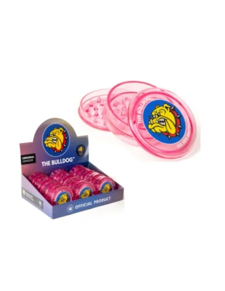 DISPLAY GRINDER THE BULLDOG PLASTICO PINK 12 UDS