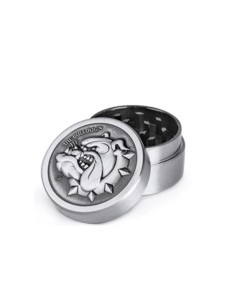 GRINDER THE BULLDOG METÁLICO SILVER 2 PARTES 1 UDS