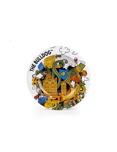CENICERO THE BULLDOG METALICO BLANCO CON DISEÑO...