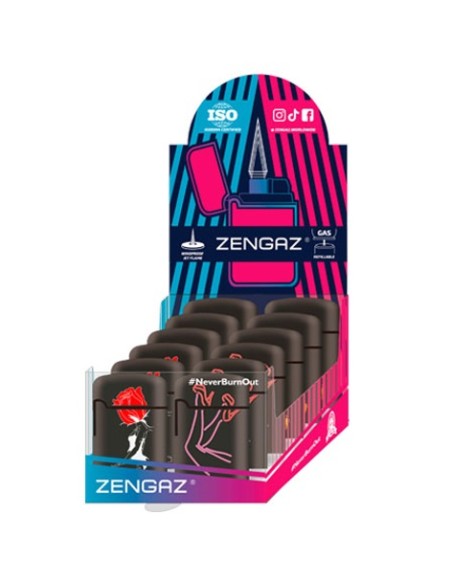 ENCENDEDOR ZENGAZ ZL 3 JET FLAME DISEÑO BLACK 12 UDS
