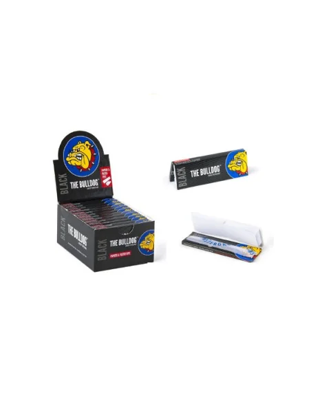 PAPELILLOS THE BULLDOG NEGRO + TIPS 1 1/4 24 UDS