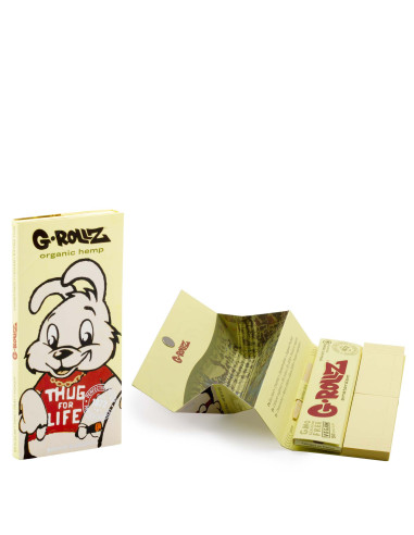 PAPELILLO G-ROLLZ KING SIZE + TIPS + TRAY BANKSY ORGANIC HEMP 16 UDS BG72A