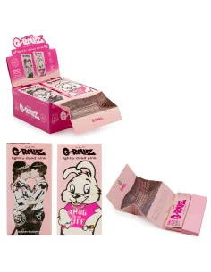 PAPELILLO G-ROLLZ KING SIZE + TIPS + TRAY BANKSY PINK 16...