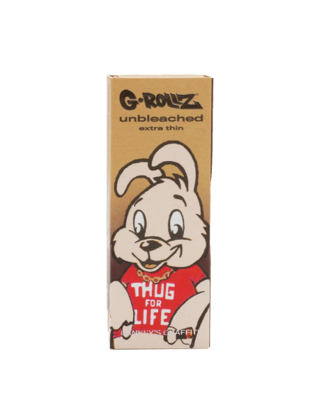 PAPELILLO G-ROLLZ UNBLEACH EXTRA THIN 1 1/4 + TIPS BANKSY 24 UDS BG350G
