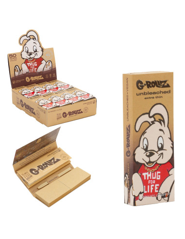PAPELILLO G-ROLLZ UNBLEACH EXTRA THIN 1 1/4 +...
