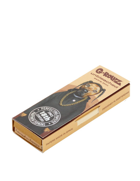 PAPELILLO G-ROLLZ UNBLEACH 1 1/4 + TIPS PETS ROCK RAP 24 UDS PR350G