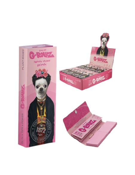 PAPELILLO G-ROLLZ FRIDA 1 1/4 + TIPS PETS ROCK 24 UDS PR355H