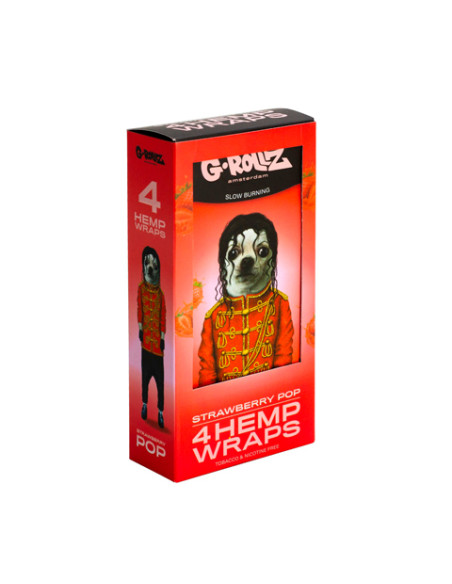 G-ROLLZ HEMPS WRAPS X4 STRAWBERRY 15 UDS PR1516A