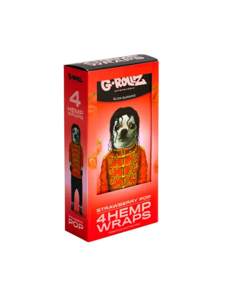 G-ROLLZ HEMPS WRAPS X4 STRAWBERRY 15 UDS PR1516A