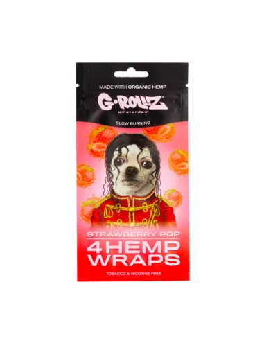 G-ROLLZ HEMPS WRAPS X4 STRAWBERRY 15 UDS PR1516A