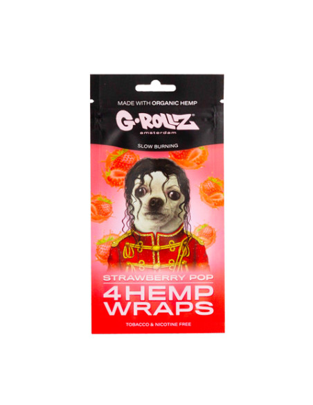G-ROLLZ HEMPS WRAPS X4 STRAWBERRY 15 UDS PR1516A