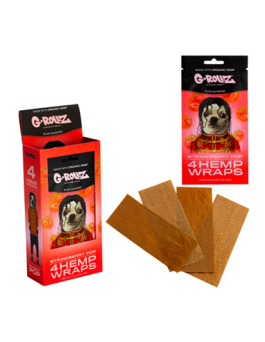 G-ROLLZ HEMPS WRAPS X4 STRAWBERRY 15 UDS PR1516A