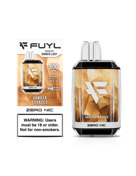 DINNER LADY VAPE FUYL VANILLA TABACCO 0% NIC 800 PUFFS