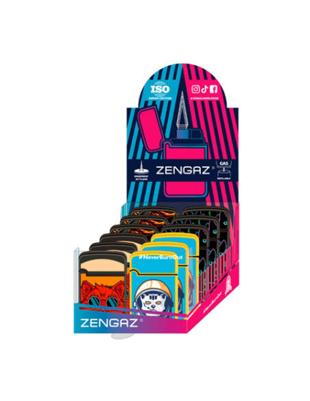 ENCENDEDOR ZENGAZ ZL12 JET FLAME CATS 12 UDS