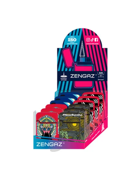 ENCENDEDOR ZENGAZ ZL12 JET FLAME DESING 12 UDS