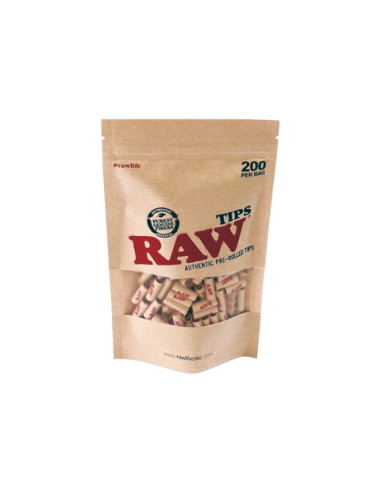 TIPS RAW PREENROLADOS BOLSA 200 UDS