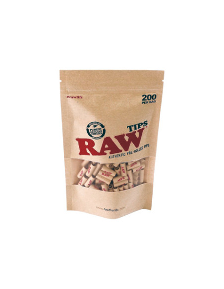 TIPS RAW PREENROLADOS BOLSA 200 UDS