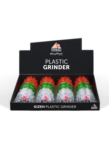 DISPLAY GRINDER GIZEH PLÁSTICOS 60 MM 24 UDS